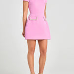 Mini Dress with Pearl-Decorated Sleeves — view 4
