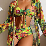 Glenda - Bikini with Floral Skirt — view 2