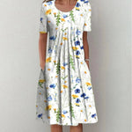 Hailey | Elegant and Casual Floral Dress with Pockets — view 4