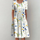Hailey | Elegant and Casual Floral Dress with Pockets — view 4