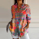 Rewa - Shirt with Romantic Pattern