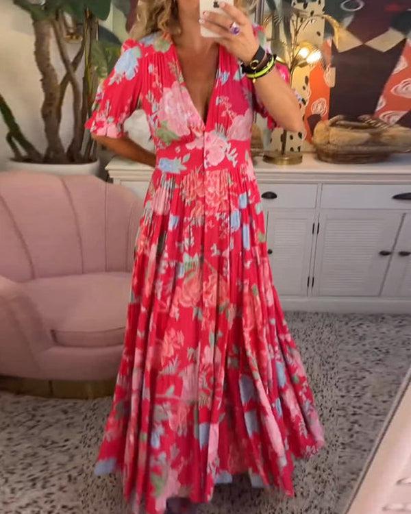 Floriana - Vibrant Floral Dress — view 7