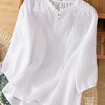 Cassiana - Cotton and Linen Blouse