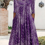 Elowen | Casual Midi Dress with Long Sleeves — view 5