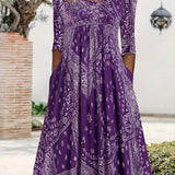 Elowen | Casual Midi Dress with Long Sleeves — view 5