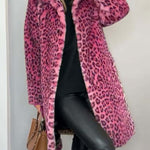 Leia - Long Leopard Print Coat — view 4