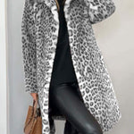 Leia - Long Leopard Print Coat — view 2