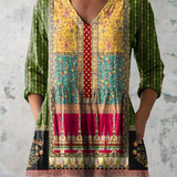 Nyla | Long Blouse with Expressive Print