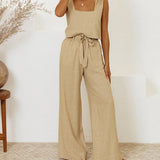 Megan - Minimalist Top and Flared Pants Set