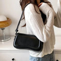 Cadence Wavy Flap Vegan Leather Handbag — view 3