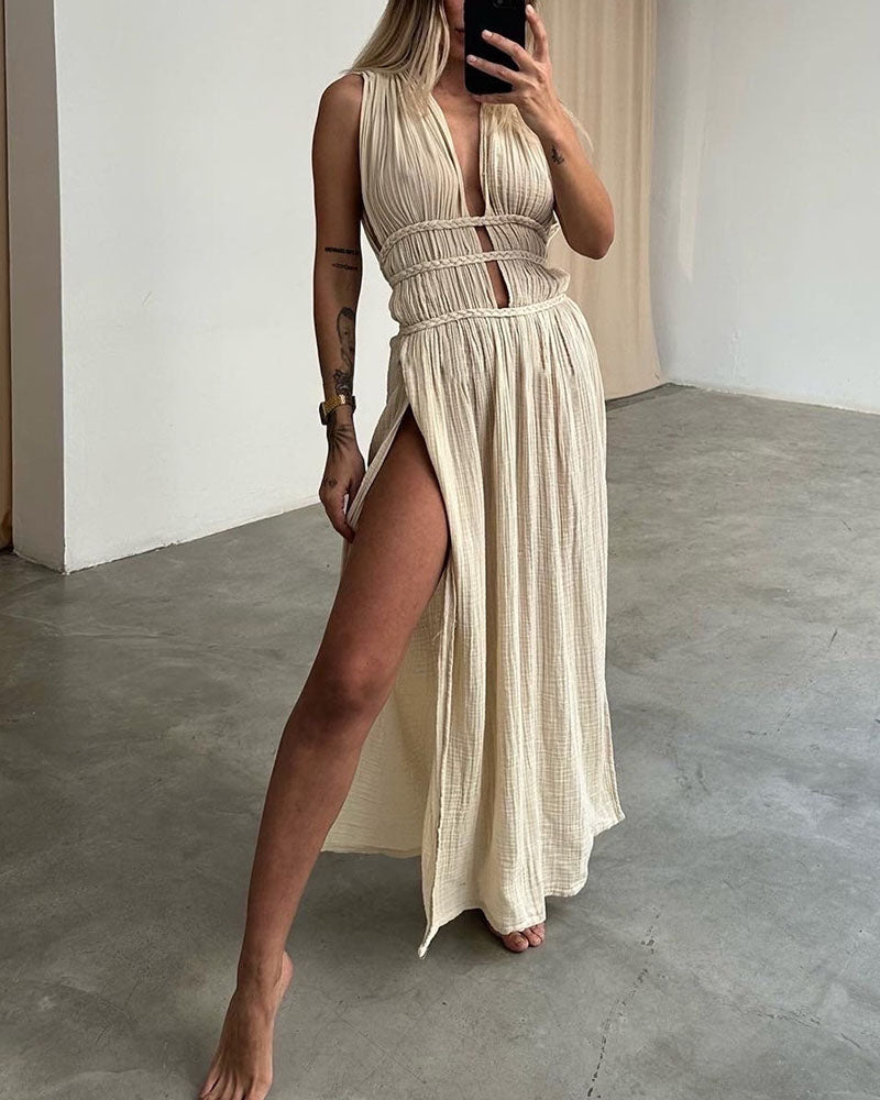 Zolla - Textured Dress with Slit — view 2