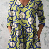 Talia | Long Blouse with Bold Print