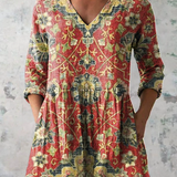 Wren | Long Blouse with Expressive Print