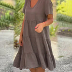 Bexley - Casual Summer Dress with V-Neck — view 7