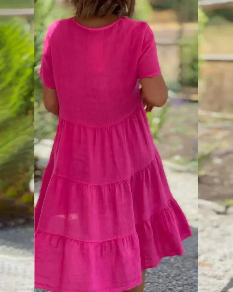 Bexley - Casual Summer Dress with V-Neck — view 6