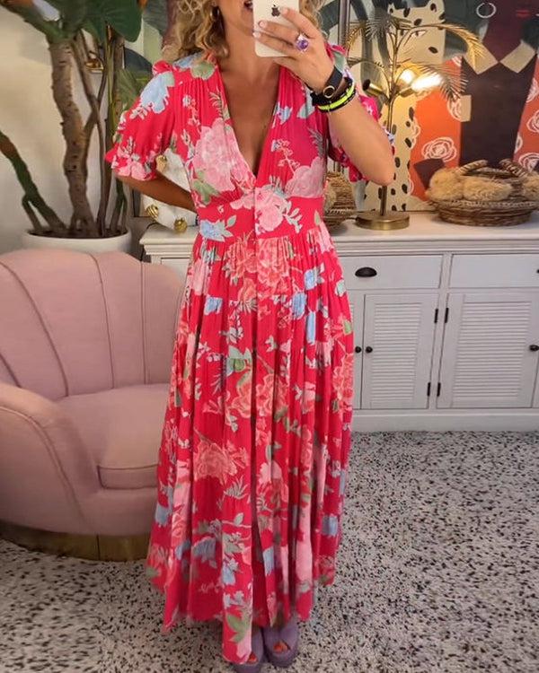 Floriana - Vibrant Floral Dress — view 11