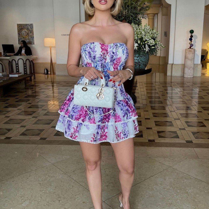 Micah - Mini Dress in Bubblegum Pink — view 2
