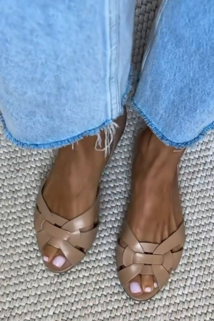 Serafina – Natural Woven Sandals — view 7