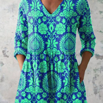 Romy | Long Blouse with Bold Print — view 2