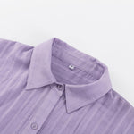 Purple - Set with Buttons and Lightweight Shorts — view 4