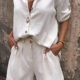 Melda - Lightweight Button-Up Set