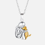 Dog Hug Pendant Necklace