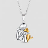 Dog Hug Pendant Necklace