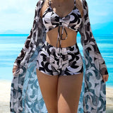Laluna® | 3-Piece Printed Bikini Set — view 2