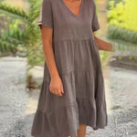 Bexley - Casual Summer Dress with V-Neck — view 3