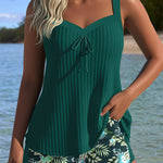 Laluna® | Striped Tankini with Two-Piece Beach Shorts — view 3