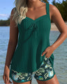 Laluna® | Striped Tankini with Two-Piece Beach Shorts — view 3