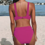 Hinekura - Solid High-Cut Swimsuit — view 7
