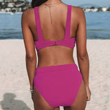 Hinekura - Solid High-Cut Swimsuit — view 7