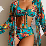 Glenda - Bikini with Floral Skirt — view 3