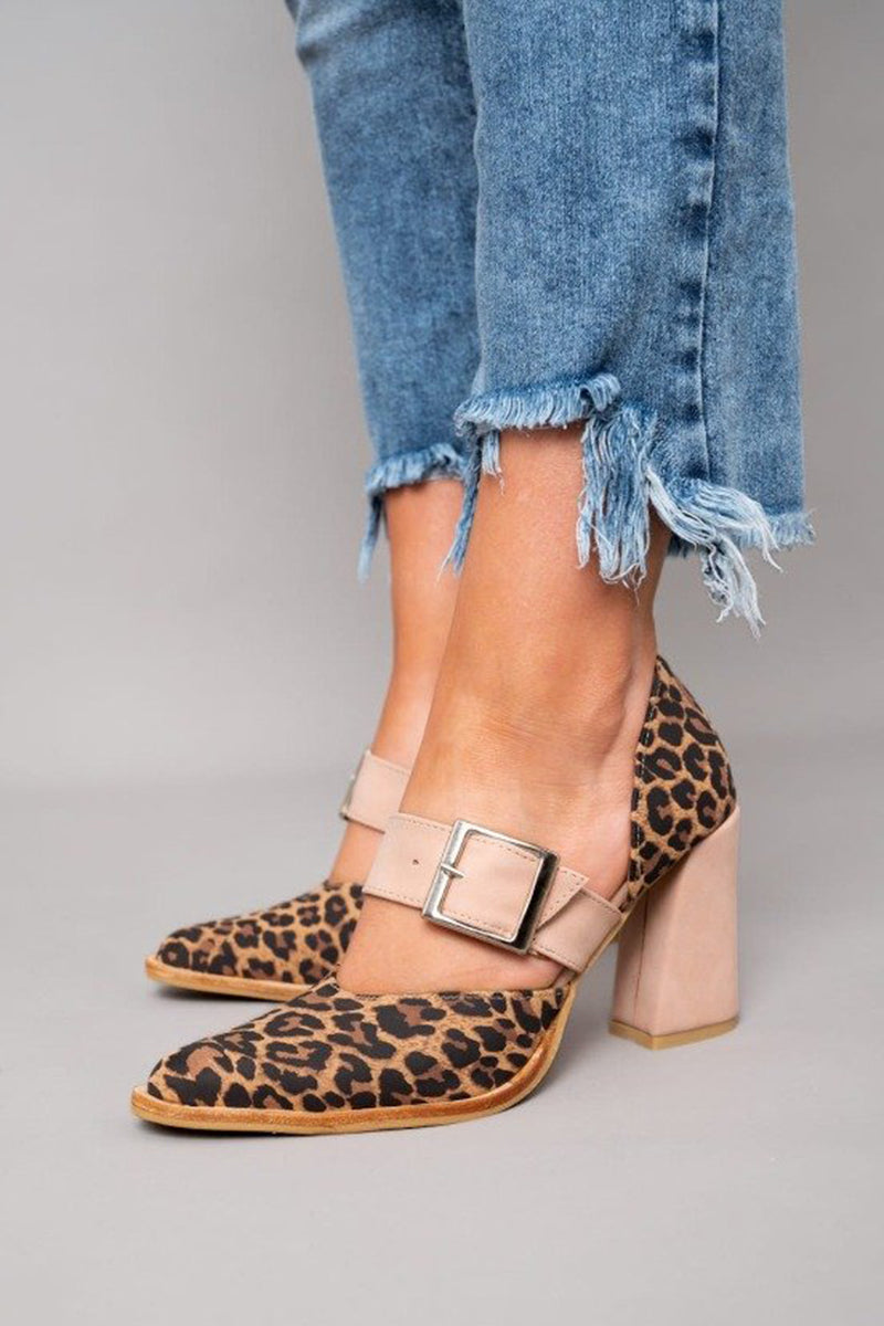 Adalina™ - Suede sandals with panther print — view 3