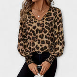Joanna - Stylish Leopard Blouse