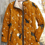 Wynter™ | Quilted Jacket with Cats and Moons