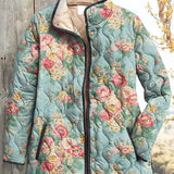 Nikita™ | Quilted Jacket with Roses on Mint