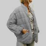Josie™ | Elegant Oversized Quilted Jacket — view 2