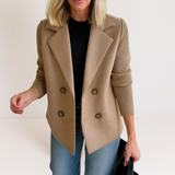 Ilaisaane - Elegant Coat with Knit Sleeves — view 4