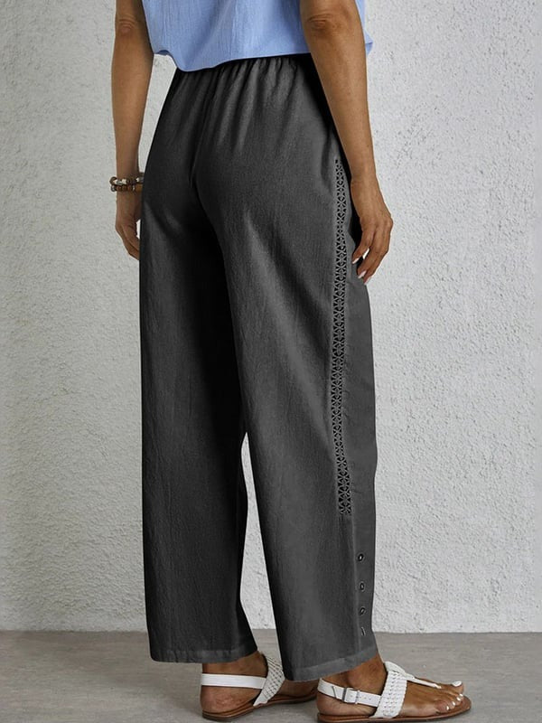 Shania - Relaxed Pants with Buttons — view 9