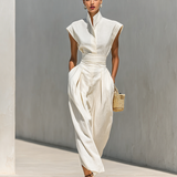 Jada | Lapel Waist Maxi Dress — view 5