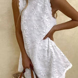 Lightweight Lace Mini Dress, Sleeveless