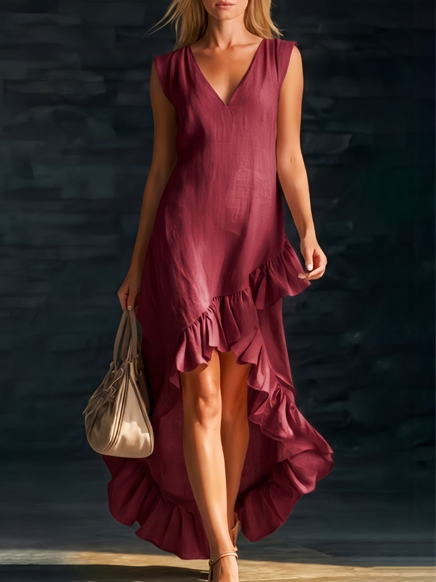 Sienna | Ruffle High-Low Boho Dress — view 4