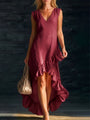 Sienna | Ruffle High-Low Boho Dress — view 4