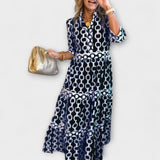Juliana | Midi Dress with Chain Pattern — view 2
