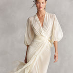 Sefa - Ivory Sheer Chiffon Dress — view 2