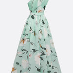 Sella - Ruched One Shoulder A-Line Maxi Chiffon Dress — view 9