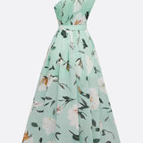 Sella - Ruched One Shoulder A-Line Maxi Chiffon Dress — view 9