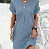 Carina - Spring Dress with V-Neck — view 5
